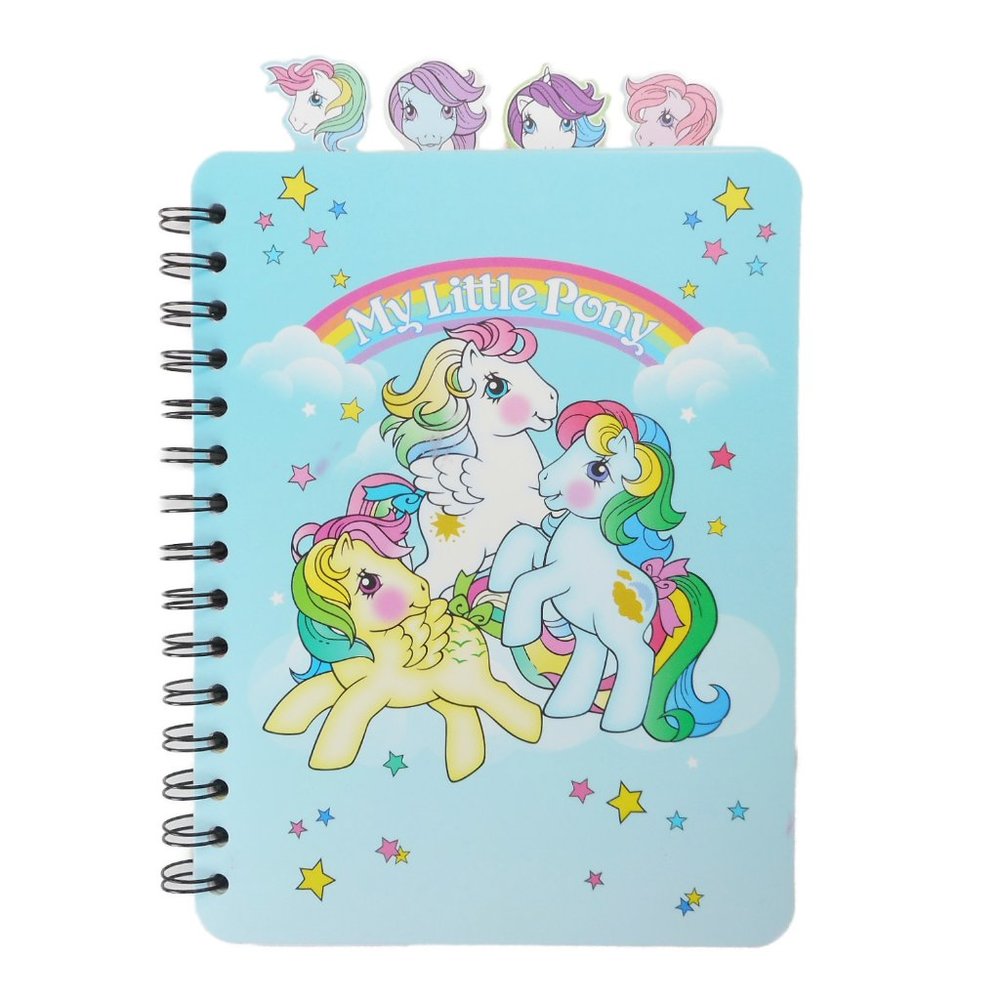 My Little Pony Retro Art Spiral Bound Notebook with 4 Plastic Dividers Tabs